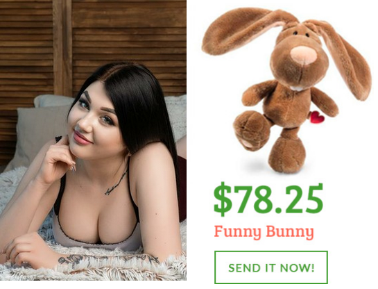Toy Funny Rabbit for a woman from Ukraine