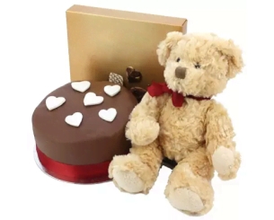 Teddy bear, cake and sweets